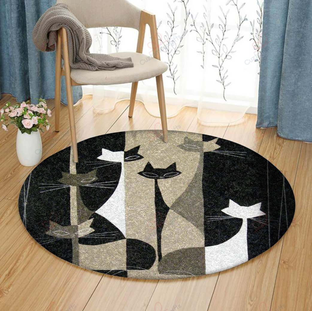 Cats Pattern 2 Round Carpet Floor Rug Living Room Bedroom Decor Round Area Rug Carpet Cats Pattern 2 Round Carpet Floor Rug Living Room Bedroom Decor Round Area Rug Carpet