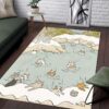 Cats With Onsen Rug Sport Decor Gift Floor Decor Living Room Carpet Rug Area Rug - 5fae409dffed