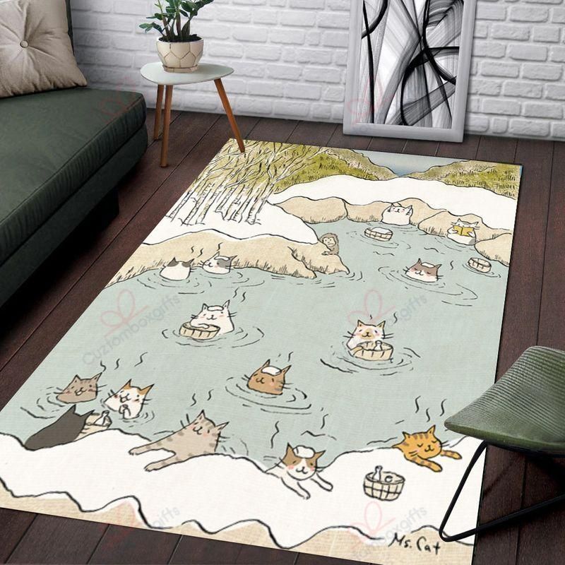 Cats With Onsen Rug Sport Decor Gift Floor Decor Living Room Carpet Rug Area Rug - 5e2721e0b3ae Cats With Onsen Rug Sport Decor Gift Floor Decor Living Room Carpet Rug Area Rug - 5e2721e0b3ae