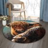Cattle 2 Round Carpet Floor Rug Living Room Bedroom Decor Round Area Rug Carpet