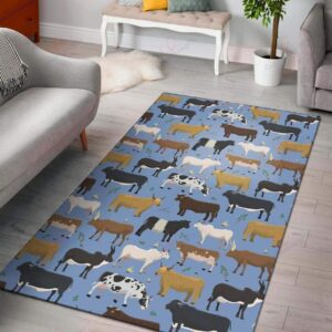 Cattle Cow 2 Rug Sport Decor Gift Floor Decor Living Room Carpet Rug Area Rug - 08c8f388cd31