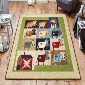Cattle Cow Rug Sport Decor Gift Floor Decor Living Room Carpet Rug Area Rug - 0c3dc46604de