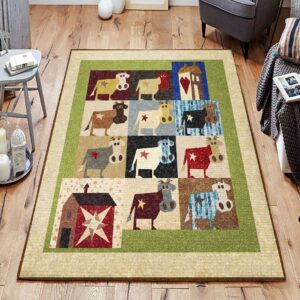 Cattle Rug Sport Decor Gift Floor Decor Living Room Carpet Rug Area Rug - eceb4b233c78