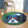 Cavalier King Charles Round Carpet Floor Rug Living Room Bedroom Decor Round Area Rug Carpet
