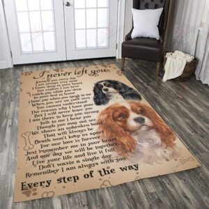 Cavalier King Charles Spaniel Art I Never Left You Rug Sport Decor Gift Floor Decor Living Room Carpet Rug Area Rug - d998d2769864