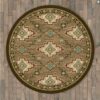 Cedar Creek Lodge Round Carpet Floor Rug Living Room Bedroom Decor Round Area Rug Carpet