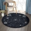 Celestial Round Carpet Floor Rug Living Room Bedroom Decor Round Area Rug Carpet