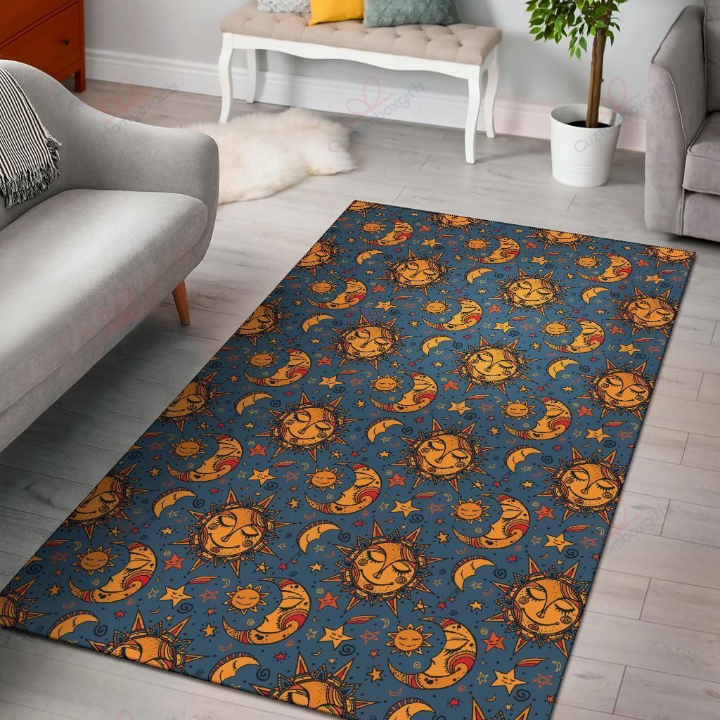 Celestial Moon Sun Pattern 2 Rug Sport Decor Gift Floor Decor Living Room Carpet Rug Area Rug - 500d81960771 Celestial Moon Sun Pattern 2 Rug Sport Decor Gift Floor Decor Living Room Carpet Rug Area Rug - 500d81960771