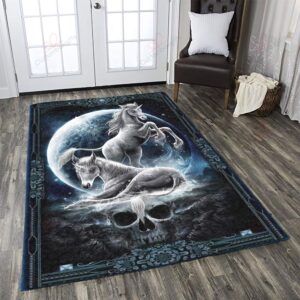 Celestrial White Unicorn And Skull Rug Sport Decor Gift Floor Decor Living Room Carpet Rug Area Rug - 7ccaeeeccc9b