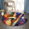 Cello Round Carpet Floor Rug Living Room Bedroom Decor Round Area Rug Carpet