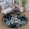 Celtic Animal Round Carpet Floor Rug Living Room Bedroom Decor Round Area Rug Carpet