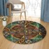 Celtic Aperture Mandala Round Carpet Floor Rug Living Room Bedroom Decor Round Area Rug Carpet