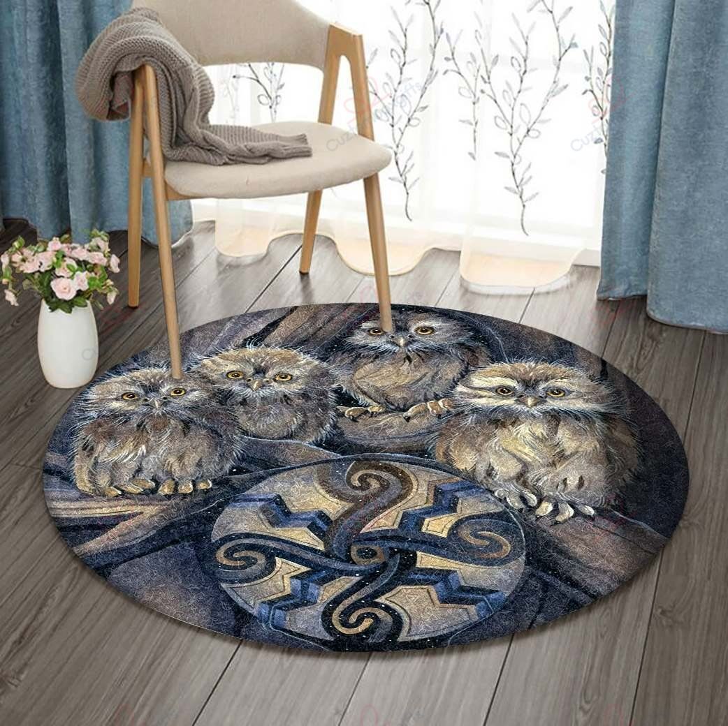 Celtic Baby Owl Round Carpet Floor Rug Living Room Bedroom Decor Round Area Rug Carpet Celtic Baby Owl Round Carpet Floor Rug Living Room Bedroom Decor Round Area Rug Carpet