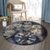 Celtic Baby Owl Round Carpet Floor Rug Living Room Bedroom Decor Round Area Rug Carpet