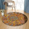 Celtic Crescents Round Carpet Floor Rug Living Room Bedroom Decor Round Area Rug Carpet