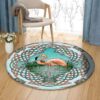 Celtic Flamingo Round Carpet Floor Rug Living Room Bedroom Decor Round Area Rug Carpet