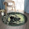 Celtic Girl Pattern Round Carpet Floor Rug Living Room Bedroom Decor Round Area Rug Carpet