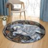 Celtic Horse Round Carpet Floor Rug Living Room Bedroom Decor Round Area Rug Carpet