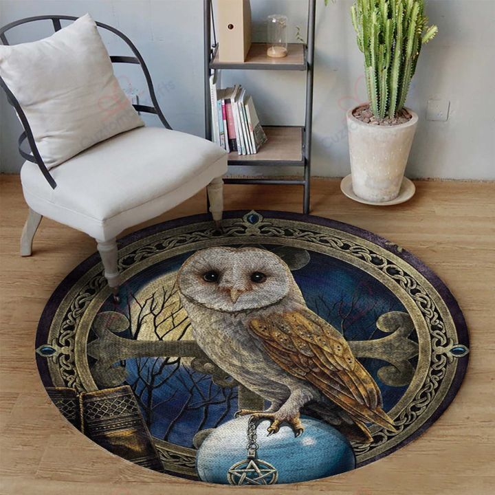 Celtic Owl Round Carpet Floor Rug Living Room Bedroom Decor Round Area Rug Carpet Celtic Owl Round Carpet Floor Rug Living Room Bedroom Decor Round Area Rug Carpet