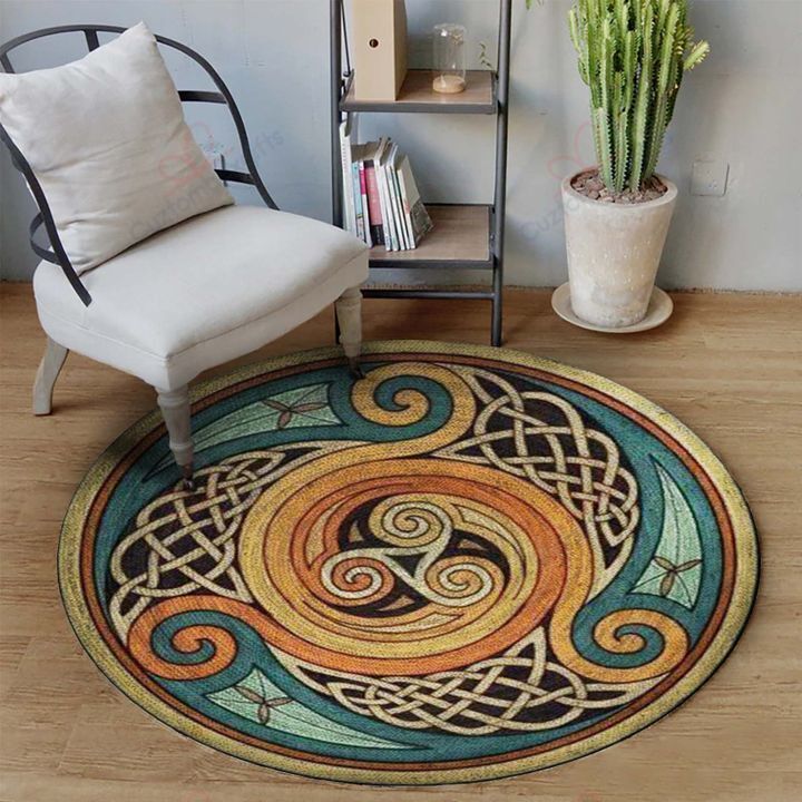 Celtic Painting Round Carpet Floor Rug Living Room Bedroom Decor Round Area Rug Carpet Celtic Painting Round Carpet Floor Rug Living Room Bedroom Decor Round Area Rug Carpet