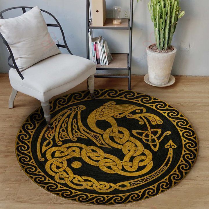 Celtic Pattern Round Carpet Floor Rug Living Room Bedroom Decor Round Area Rug Carpet Celtic Pattern Round Carpet Floor Rug Living Room Bedroom Decor Round Area Rug Carpet