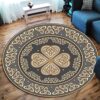 Celtic Shield Round Carpet Floor Rug Living Room Bedroom Decor Round Area Rug Carpet