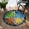 Celtic Tree Of Life Round Carpet Floor Rug Living Room Bedroom Decor Round Area Rug Carpet