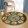 Celtic Wheel Of The Year Round Carpet Floor Rug Living Room Bedroom Decor Round Area Rug Carpet
