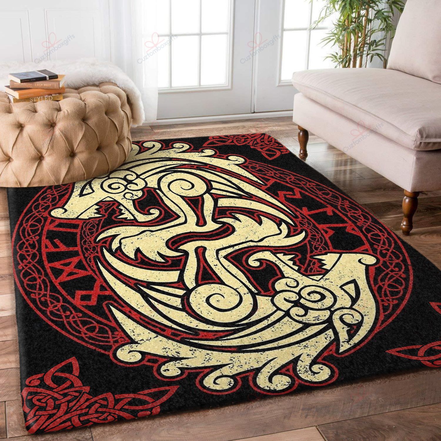 Celtics Two Red Dragons Rug Sport Decor Gift Floor Decor Living Room Carpet Rug Area Rug - cd6681c24ff0 Celtics Two Red Dragons Rug Sport Decor Gift Floor Decor Living Room Carpet Rug Area Rug - cd6681c24ff0