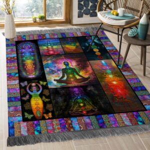 Chakra Colorful Rug Sport Decor Gift Floor Decor Living Room Carpet Rug Area Rug - cc53e2fad63e