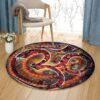 Chakra Contemporary Round Carpet Floor Rug Living Room Bedroom Decor Round Area Rug Carpet