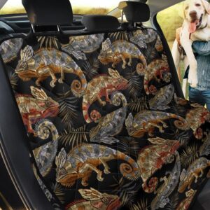 Chameleon Lizard Pattern Car Back Seat Cover Dog Car Seat Covers - e321128a4227