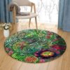 Chameleon Pattern Round Carpet Floor Rug Living Room Bedroom Decor Round Area Rug Carpet