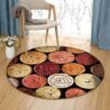 Champagne Cork Round Carpet Floor Rug Living Room Bedroom Decor Round Area Rug Carpet