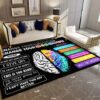 Change Your Word Change Your Mindset Brain Rug Sport Decor Gift Floor Decor Living Room Carpet Rug Area Rug - f01595609665