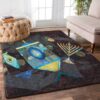 Chanukah Pattern Rug Sport Decor Gift Floor Decor Living Room Carpet Rug Area Rug - 02e21148dbb5