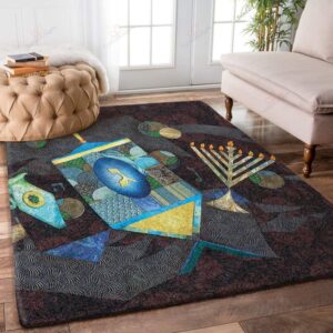 Chanukah Pattern Rug Sport Decor Gift Floor Decor Living Room Carpet Rug Area Rug - 02e21148dbb5