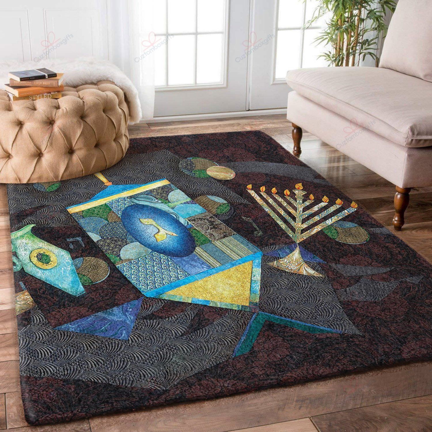 Chanukah Pattern Rug Sport Decor Gift Floor Decor Living Room Carpet Rug Area Rug - 02e21148dbb5 Chanukah Pattern Rug Sport Decor Gift Floor Decor Living Room Carpet Rug Area Rug - 02e21148dbb5