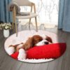 Charles Cavalier Spaniel Round Carpet Floor Rug Living Room Bedroom Decor Round Area Rug Carpet