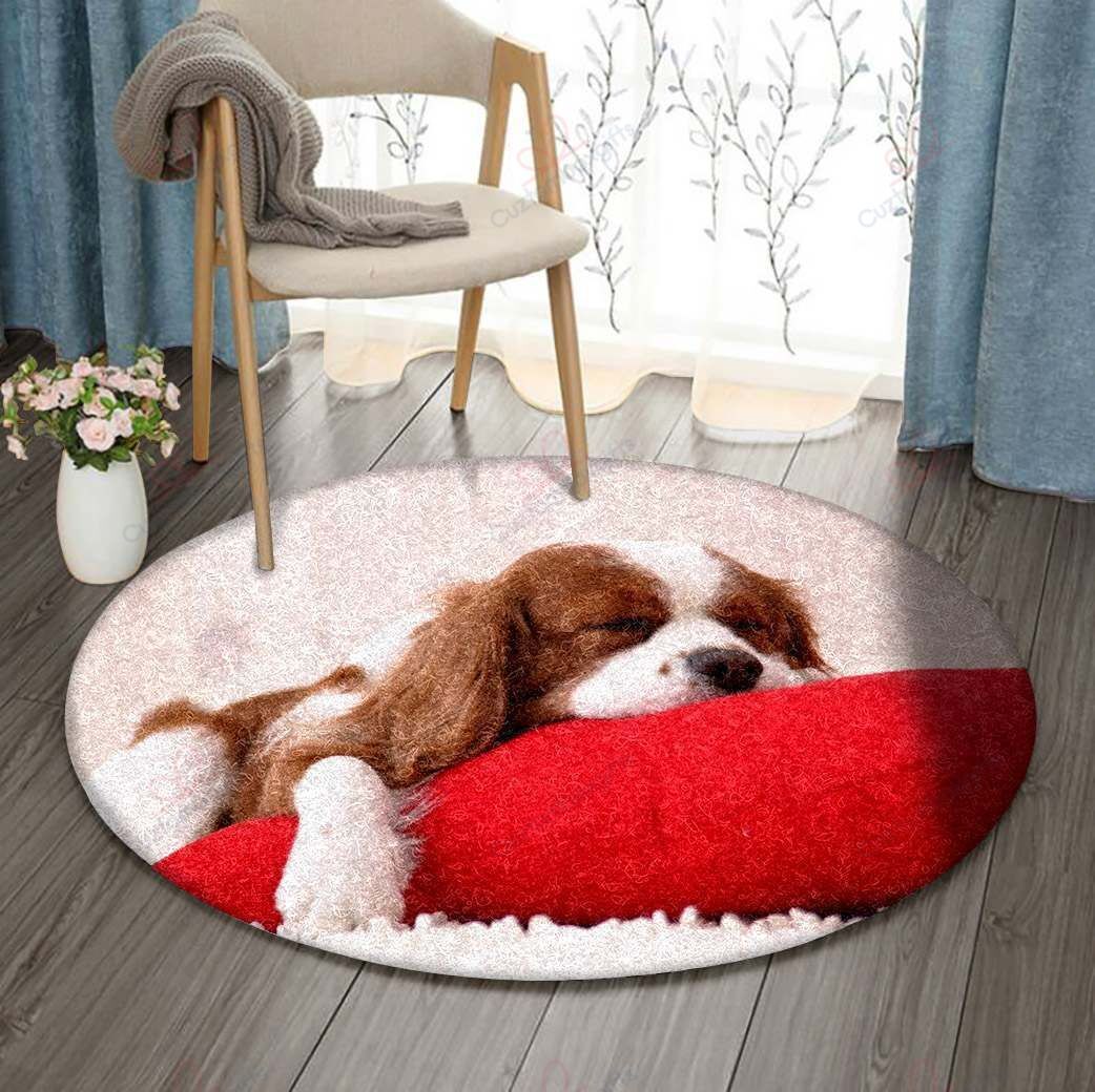 Charles Cavalier Spaniel Round Carpet Floor Rug Living Room Bedroom Decor Round Area Rug Carpet Charles Cavalier Spaniel Round Carpet Floor Rug Living Room Bedroom Decor Round Area Rug Carpet