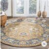Charlton Home Cranmore Handtufted Wool Brown Round Carpet Floor Rug Living Room Bedroom Decor Round Area Rug Carpet
