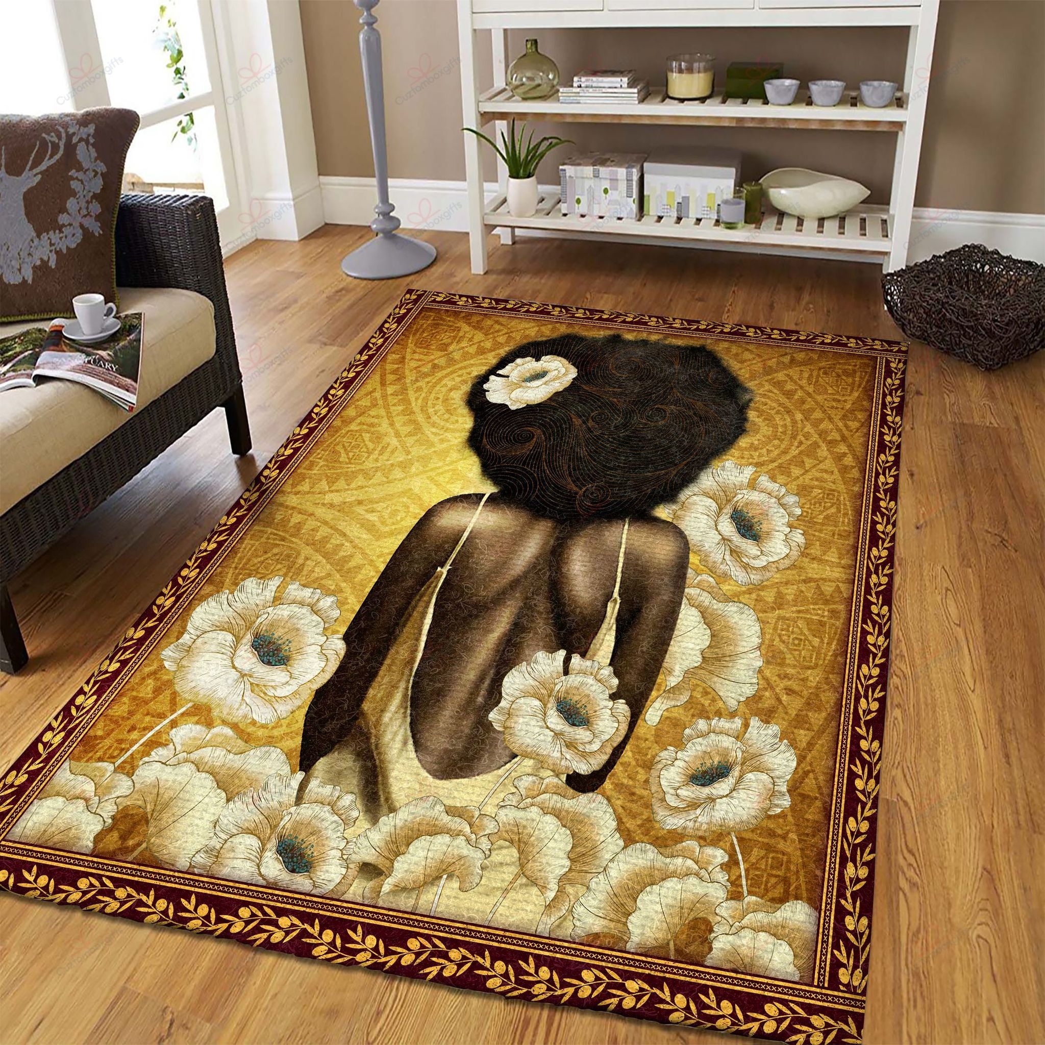 Charming Black Woman Loves Flower Rug Sport Decor Gift Floor Decor Living Room Carpet Rug Area Rug - 0c1f87dc79b5 Charming Black Woman Loves Flower Rug Sport Decor Gift Floor Decor Living Room Carpet Rug Area Rug - 0c1f87dc79b5
