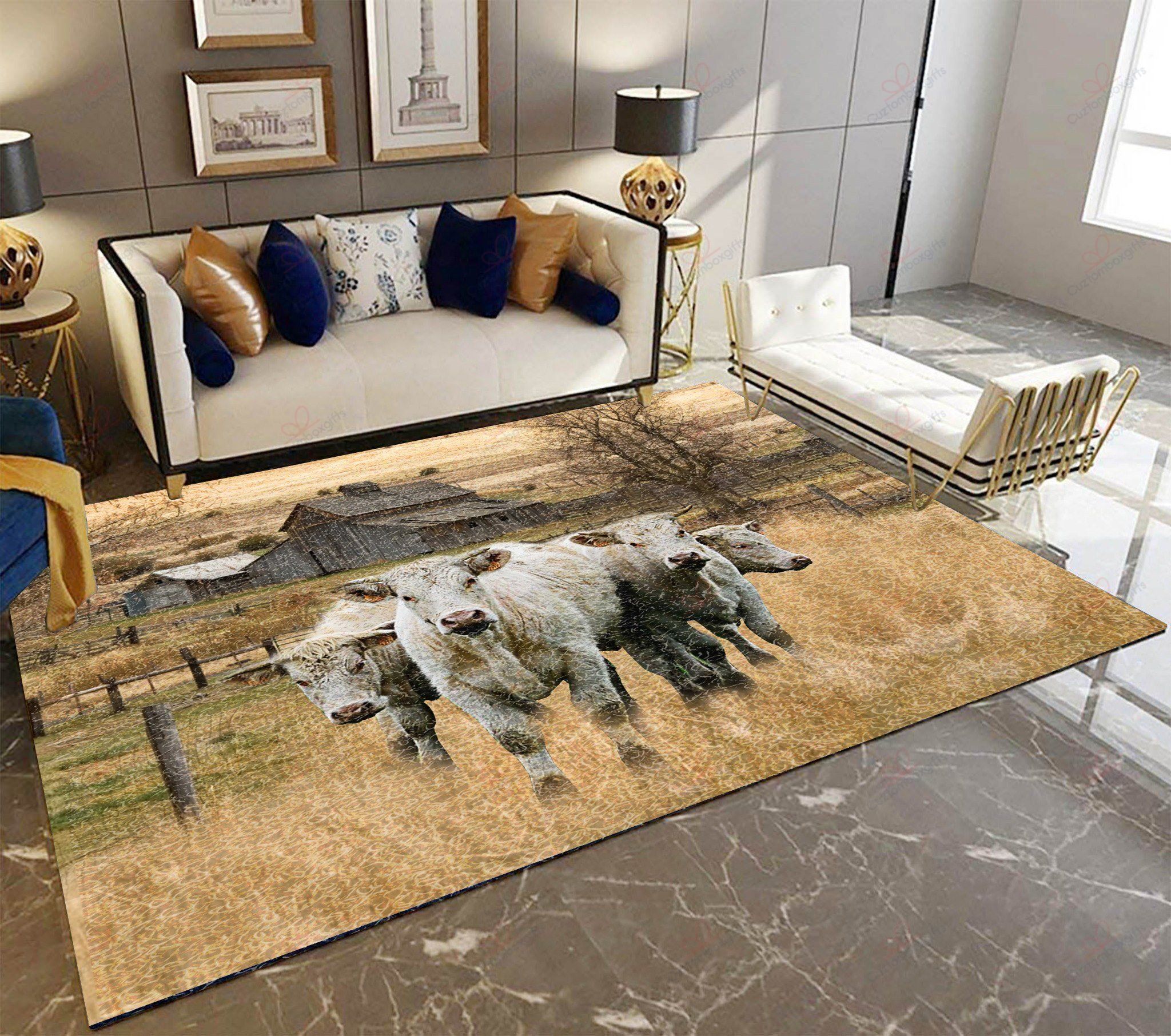 Charolais Cattles Farm Rug Sport Decor Gift Floor Decor Living Room Carpet Rug Area Rug - 9ce79483708e Charolais Cattles Farm Rug Sport Decor Gift Floor Decor Living Room Carpet Rug Area Rug - 9ce79483708e