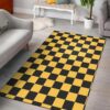 Checkered Yellow Pattern 3 Rug Sport Decor Gift Floor Decor Living Room Carpet Rug Area Rug - d3db2733925a
