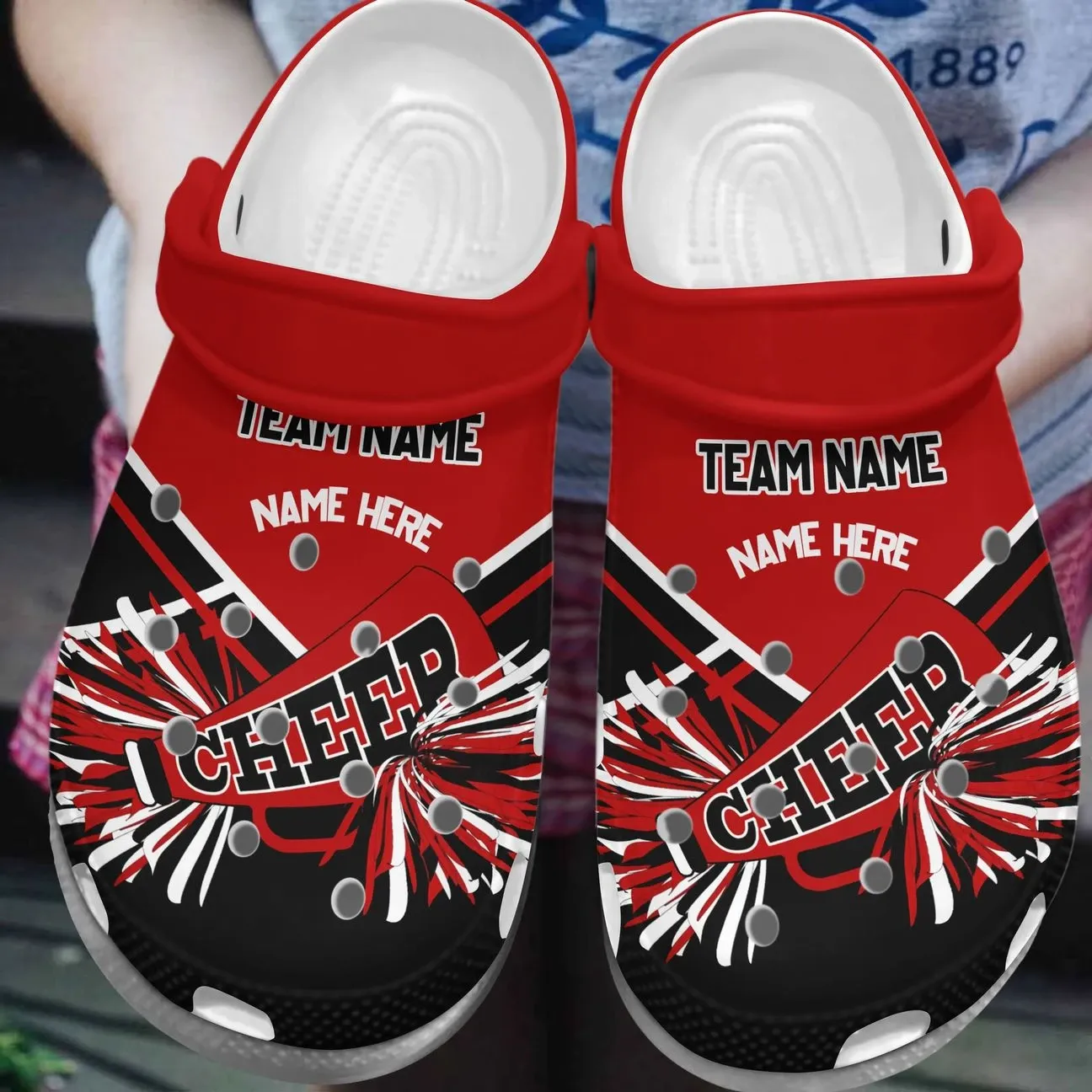 Cheerleader Personalized Clog Custom Crocs Comfortablefashion Style Comfortable For Women Men Kid Print 3D P2 Cheerleader Personalized Clog Custom Crocs Comfortablefashion Style Comfortable For Women Men Kid Print 3D P2