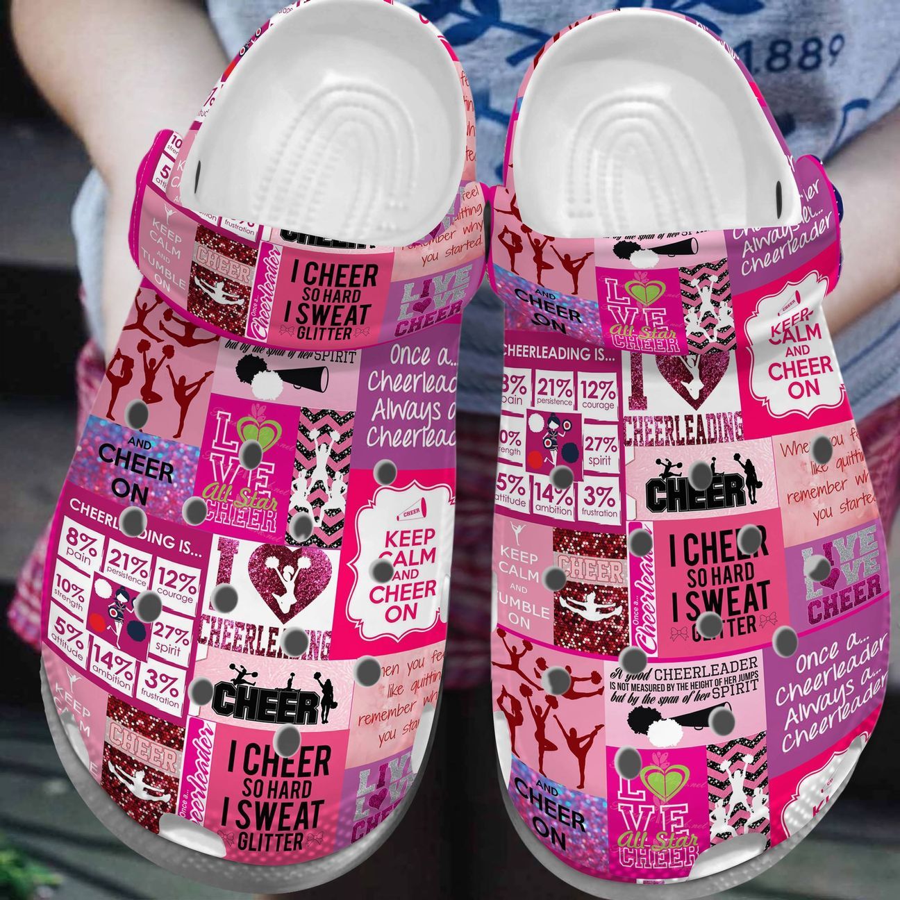 Cheerleading Personalized Clog Custom Crocs Comfortablefashion Style Comfortable For Women Men Kid Print 3D Cheer On Cheerleading Personalized Clog Custom Crocs Comfortablefashion Style Comfortable For Women Men Kid Print 3D Cheer On