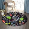 Chemistry Round Carpet Floor Rug Living Room Bedroom Decor Round Area Rug Carpet