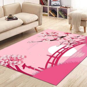 Cherry Blossom Rug Sport Decor Gift Floor Decor Living Room Carpet Rug Area Rug - 89ed382cb1be