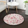 Cherry Blossom Round Carpet Floor Rug Living Room Bedroom Decor Round Area Rug Carpet