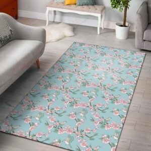 Cherry Blossom Pattern 2 Rug Sport Decor Gift Floor Decor Living Room Carpet Rug Area Rug - 323f1d419e5e